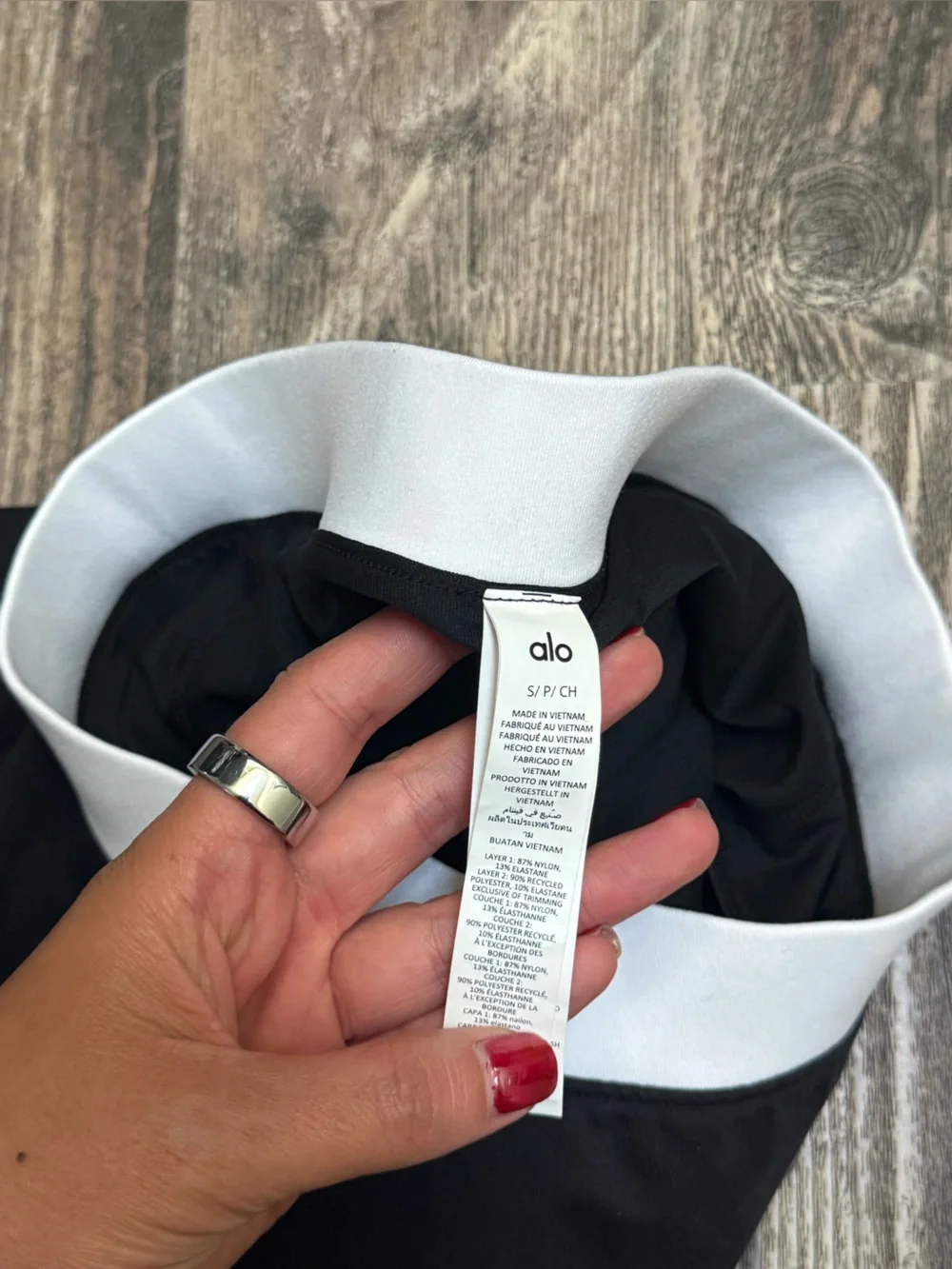 ALO Yoga Black Mini Skirt with White Trim